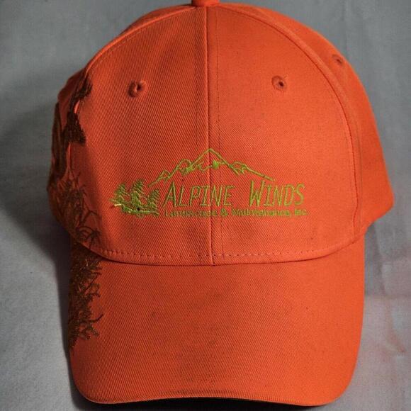 Hunter Blaze Orange Hat Dri-Duck Traders High Visibility W/ Lawn Business Logo - Picture 8 of 8